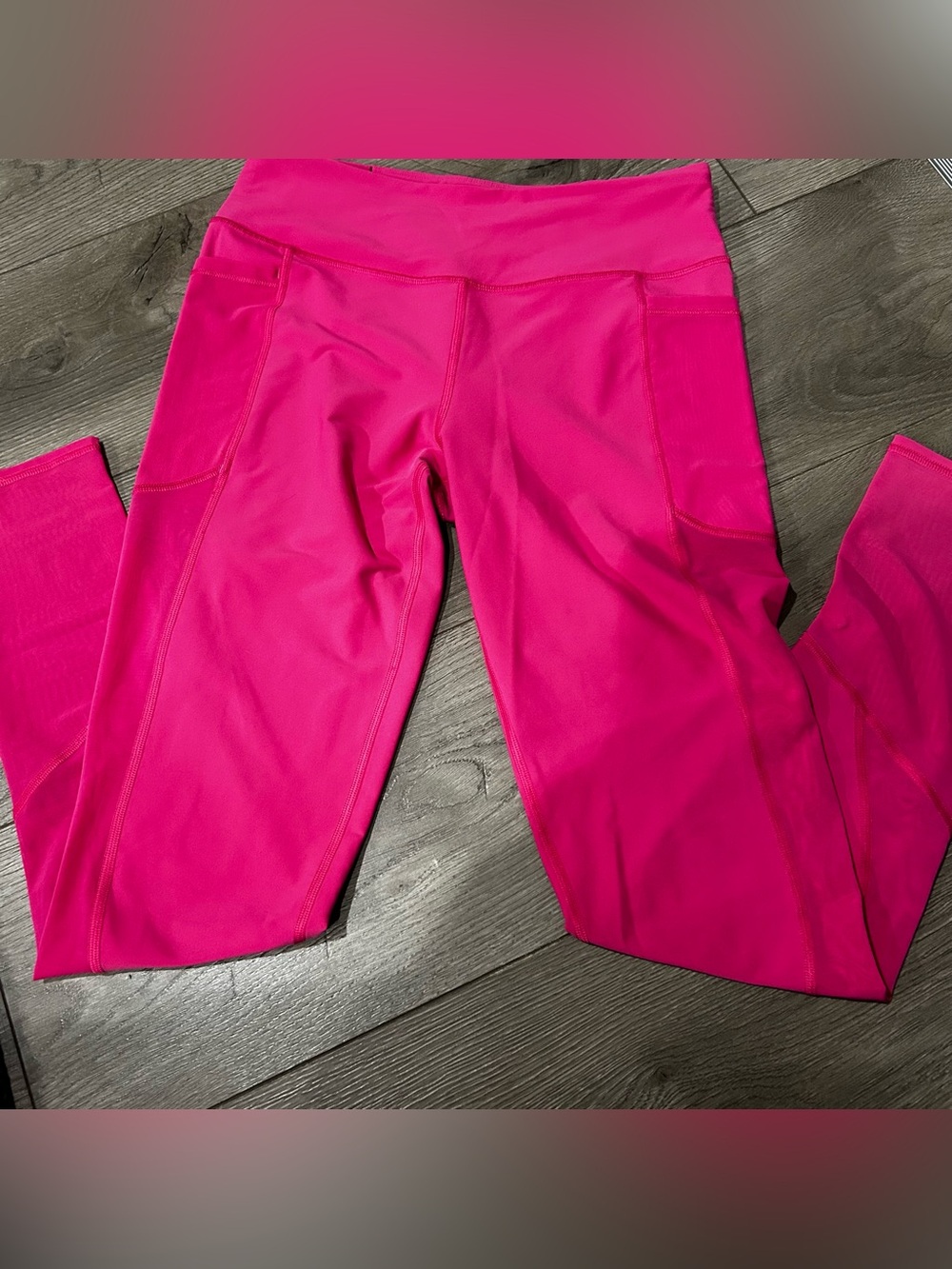 VS Victoria Sport Total Knockout Tight Hot Pink Mesh Workout Leggings